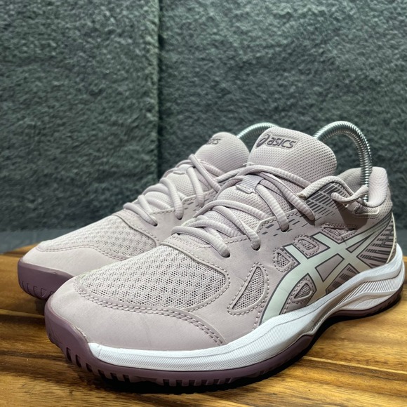 ASICS Upcourt 6 Women Lilac Volleyball Tennis Court Shoes Sneakers Size 5.5 - Picture 5 of 12